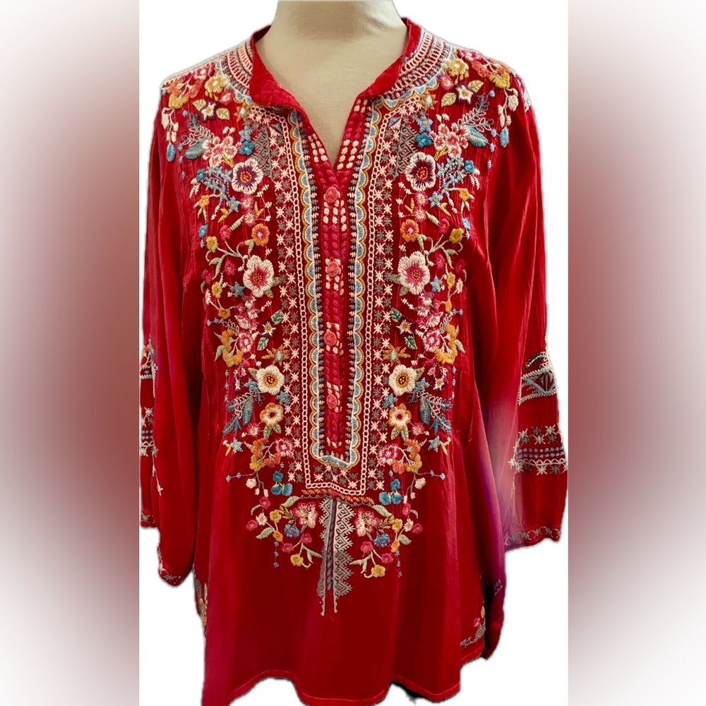 Johnny Was Embroidered Top Large